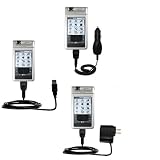 Deluxe Kit for the Sony Clie NR70V includes a USB cable with Car and Wall Charger - Gomadic Brand w/ TipExchange Technology