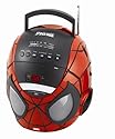 Spider-Man RCD 10 SP Stereo Radio (CD-Player, UKW-/MW-Tuner) schwarz/rot