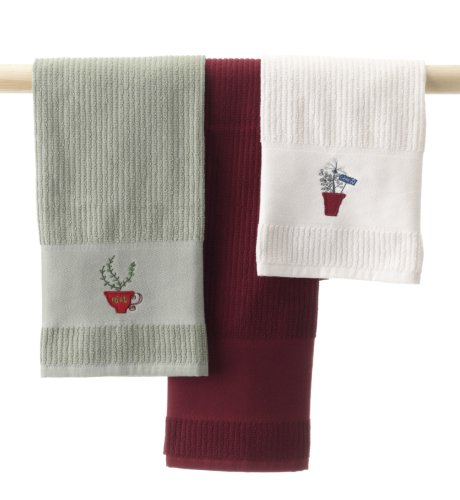 3 Pure Cotton Patterned Tea Towels