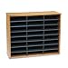 Fellowes 24-Compartment Literature Organizer, Letter Size, Medium Oak (25043)
