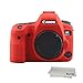 TUYUNG Silicone Camera Case Bag Protective Cover Skin for Canon EOS 6D Mark II Digital Camera - Red