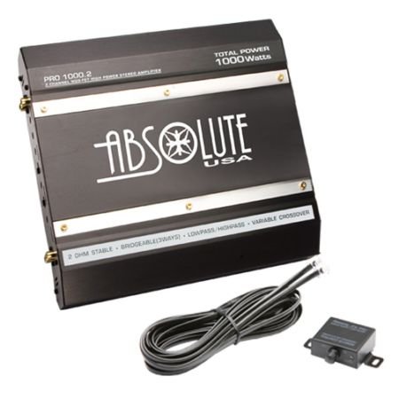 Absolute PRO 1000.2 1000W Max, 2-Channel Digital Pro Series Amplifier