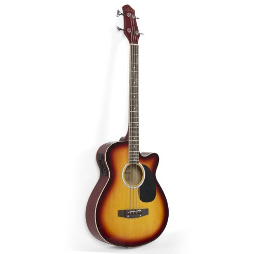 Electric Acoustic Bass Guitar with Equalizer & Accessories Sunburst