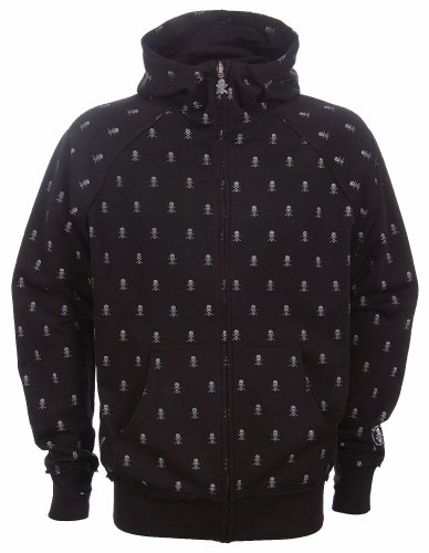 C1RCA Skull Repeat Full-Zip Hooded Sweatshirt - Men's