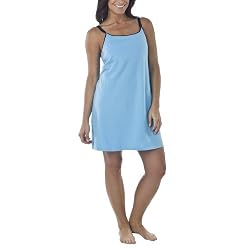 Womens Side Sling Nursing Sleep Chemise - Turquoise With Black Trim
