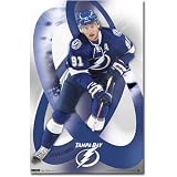 Tampa Bay Lightning Steven Stamkos In Action Sports Poster Print - 22x34 custom fit with RichAndFramous Black 22 inch Poster Hangers