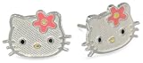 Hello Kitty Sterling Silver Pink Enamel Stud Earrings