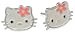 Hello Kitty Sterling Silver Pink Enamel Stud Earrings