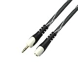 Aurum Cables 3.5mm Car Stereo Auxiliary Male to Female (Aux-in) Input Cable (Ideal for Car Aux in / Ipod, Ipod Touch / Iphone 3g + 3gs / Mp3, Ipad Sansa) 6ft