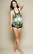 The Olian Ruched Side Tie Halter 2pc Tankini Swimsuit