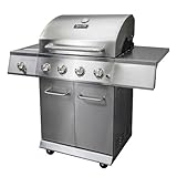 Dyna-Glo DGE486SSP-D 4-Burner 52,000 BTU Propane Gas Grill with Side Burner