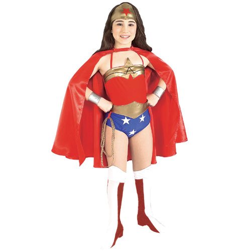  Rubies Costume Co 11269 Justice League DC Comics Wonder Woman Child Costume Size Medium- Girls 8-10