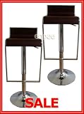 PAIR OF Tan Brown Classic Swivel Gas Lift Bar Stools