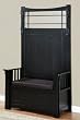 Mission Black Hall Tree with Storage Bench By Powell Furniture