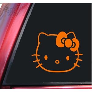 Hello Kitty #2 Vinyl Decal Sticker - Orange