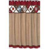 All Star Sports Kids Bathroom Fabric Bath Shower Curtain by JoJo Designs