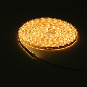 16.4 Feet 300 SMD LED Flexible Strip with Waterproof Sleeve, 12 Volt Warm White LED Ribbon... by 