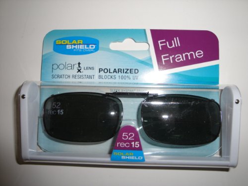 Solar Shield 52Rec15 full frame Gray lens Polarized Clip On Sunglasses
