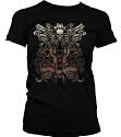 Dueling Pistols Juniors Tattoo T-shirt, Skull And Snakes Guns Old School Tattoo Juniors Tee