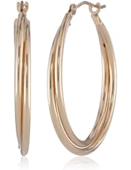 Duragold 14k Yellow Gold Double Hoop Earrings
