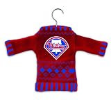 Pack of 3 MLB Philadelphia Phillies Sweater Christmas Ornaments on Hangers
