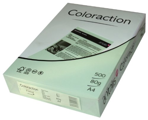Coloraction 838A 080S 23 Antalis DIN A4, 160 gr/mq- Carta per fotocopie, colore: Verde