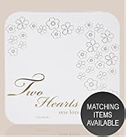 Two Hearts One Love Collection Wedding Guest Book with Matching Keepsake Box