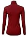 J.TOMSON Women's Layering Rayon Jersey Long Sleeve Scrunch Turtleneck (S-3XL/20 Colors)