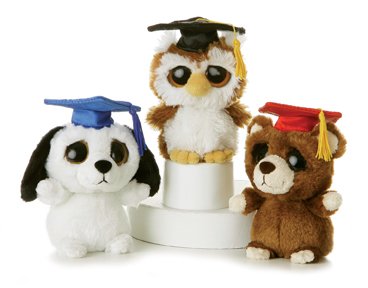 Dreamy Eyes Graduation Brown Bear 5″ by Aurora