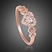 Fashion Plaza Mother's Day Gift Heart Shape Simulated Diamond Engagement Ring R396