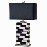Black Glass and Mirror Table Lamp Lamps Collection by Uttermost Company - 26974-1