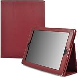 CaseCrown Bold Standby Genuine Leather Case for Apple iPad 2 (Built-in magnet for Apple Smart Cover's sleep & awake) - Red