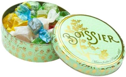 Boissier Large Green Tin Parisian Pate De Fruit Candies