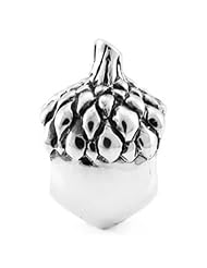 Sterling Silver Acorn Ohm Bead Charm AHN005
