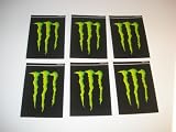 6 Monster Energy Drink M Claw 4x3 Decals Stickers