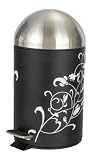 Produkt-Bild: Wenko 17666100 Kosmetik-Treteimer Ornamento Bianco - Edelstahl rostfrei, 3 Liter, 24 x 33 x 20 cm