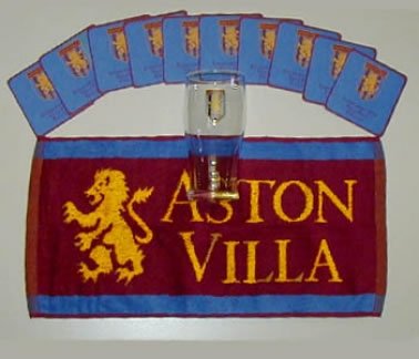 Aston Villa Pint Glass Mini Bar Set