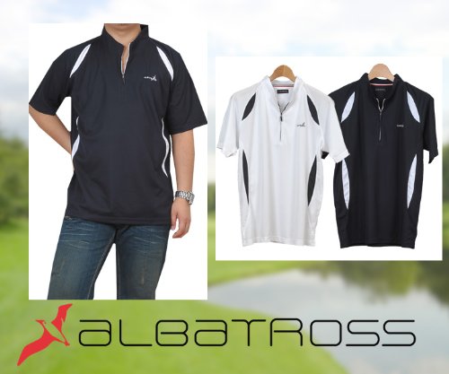 ALBA TROSS / 【大きいサイズ / 2L 3L 4L】 切替デザイン ミニzip 半袖 ポロシャツ