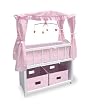 Badger Toys Doll Crib with Canopy and Baskets