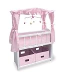 Badger Toys Doll Crib with Canopy and Baskets
