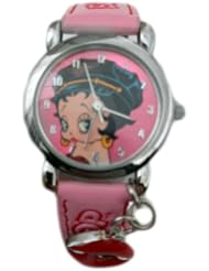 Betty Boop Womens Wristwatch - Silver & Pink - Analog Watch