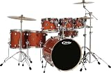Pacific Drums by DW X7 8 Tom, 14 Floor Tom, 14x5 Snare, Orange Sparkle