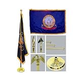 Idaho 4ft x 6ft Flag telescoping Flagpole Base and Tassel