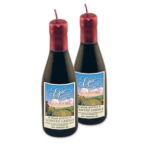 Small Wine Bottle Candles - Pack of 2 by 