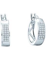 0.16CTW DIAMOND MICRO PAVE HOOPS