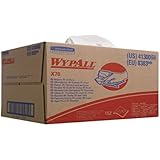 Kimberly-Clark WypAll 41300 Disposable X70 Wiper, 12.5" Width x 16.8" Length, White (Box of 152)