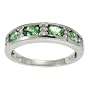 14k White Gold 0.67 Ct Emerald & 0.08 Ct Diamond Ring