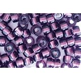 Amethyst Purple Silver Lined Czech Glass Crow Pony Beads ~ BeadExplosion