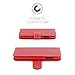 Snugg iPhone 8 Plus / 7 Plus Wallet Case – Leather Card Case Wallet with Handy Stand Feature – Legacy Series Flip Phone Case Cover in Red