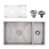 Ticor Undermount 16 Gauge Stainless Steel Double-bowl Square Kitchen Sink